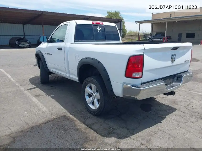 2012 Ram 1500 St VIN: 3C6JD7AP1CG111323 Lot: 42663630