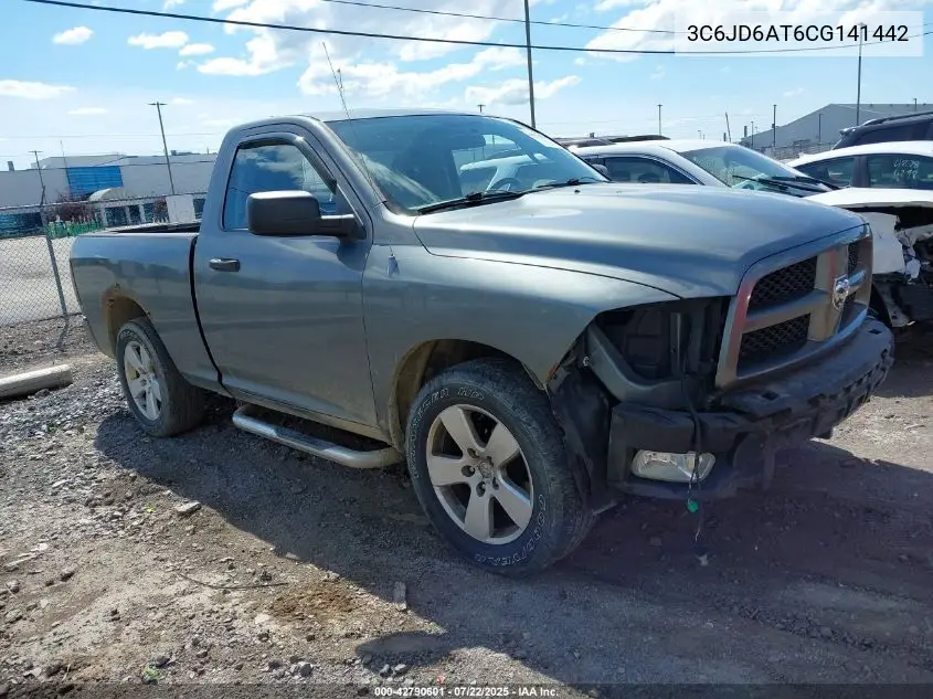 2012 Ram 1500 St VIN: 3C6JD6AT6CG141442 Lot: 42790601