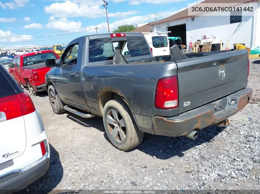 2012 Ram 1500 St VIN: 3C6JD6AT6CG141442 Lot: 42790601