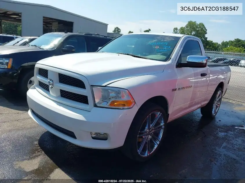 2012 Ram 1500 St VIN: 3C6JD6AT2CG188547 Lot: 42810224