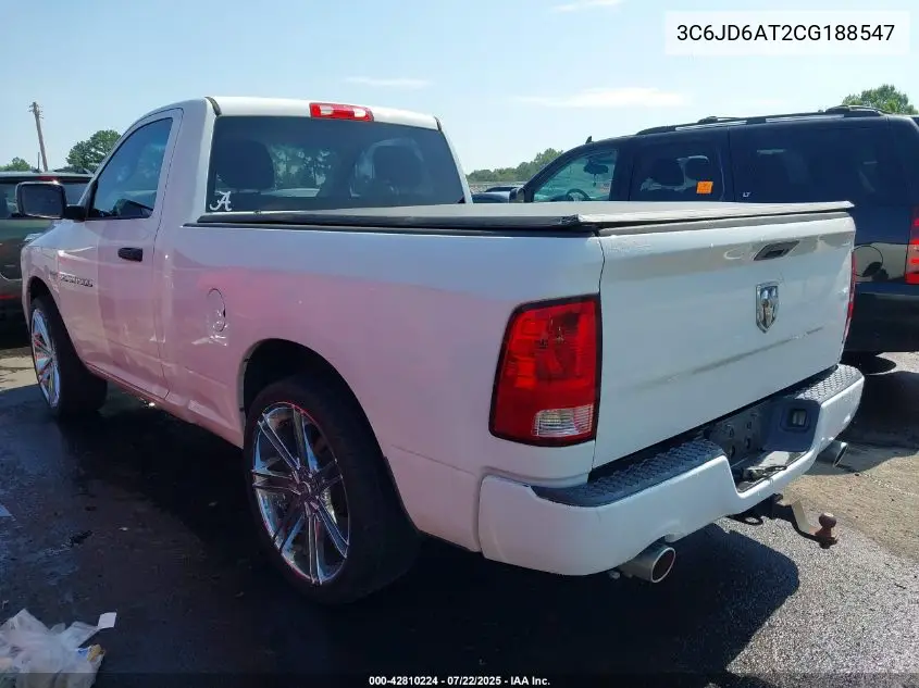 2012 Ram 1500 St VIN: 3C6JD6AT2CG188547 Lot: 42810224