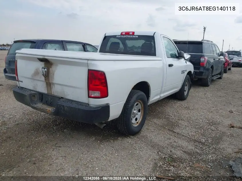 2014 Ram 1500 St VIN: 3C6JR6AT8EG140118 Lot: 12342055