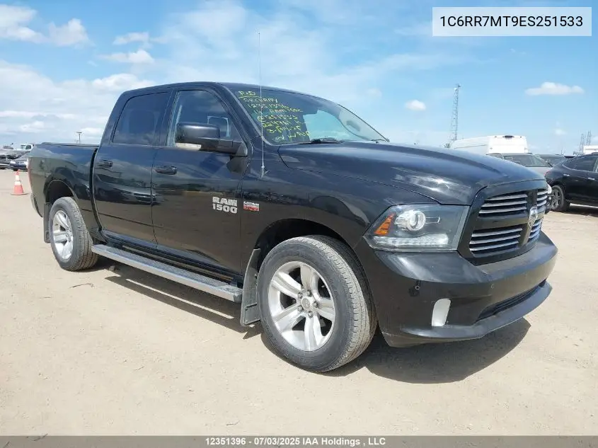 2014 Ram 1500 Sport VIN: 1C6RR7MT9ES251533 Lot: 12351396