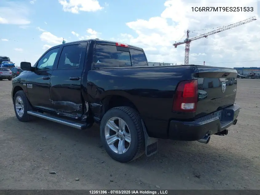 2014 Ram 1500 Sport VIN: 1C6RR7MT9ES251533 Lot: 12351396
