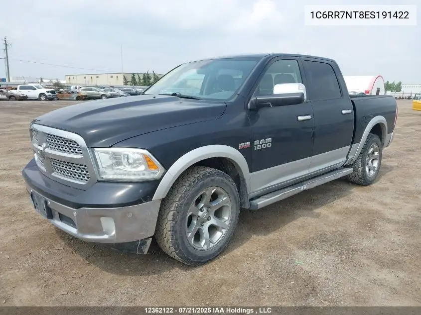 2014 Ram 1500 Laramie VIN: 1C6RR7NT8ES191422 Lot: 12362122