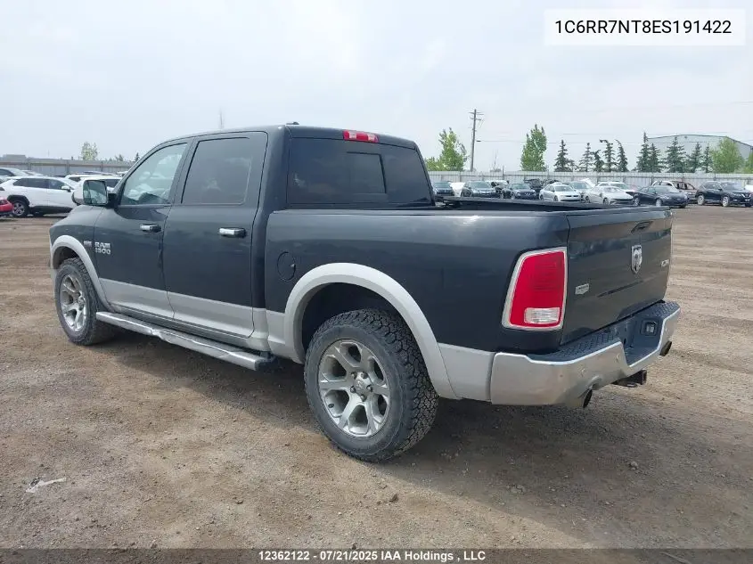 2014 Ram 1500 Laramie VIN: 1C6RR7NT8ES191422 Lot: 12362122