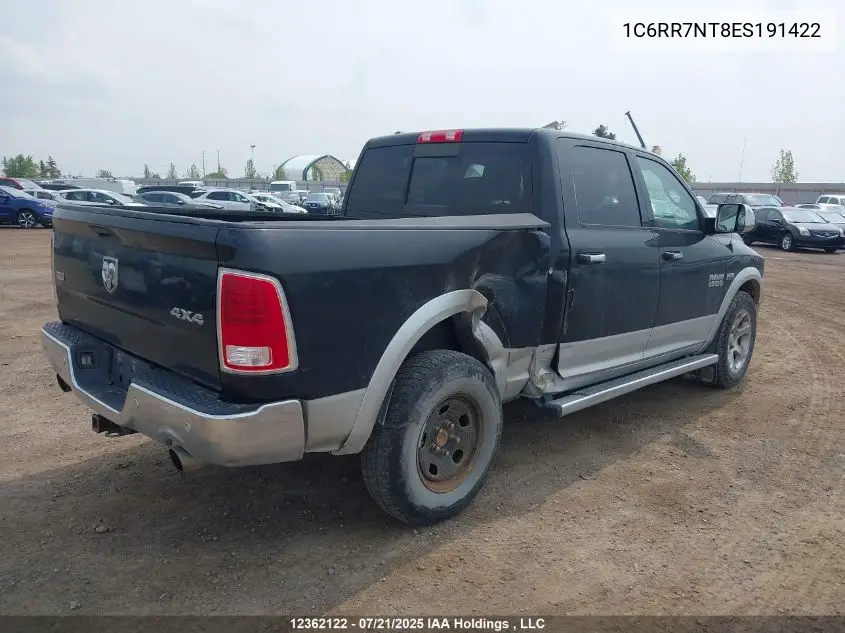 2014 Ram 1500 Laramie VIN: 1C6RR7NT8ES191422 Lot: 12362122