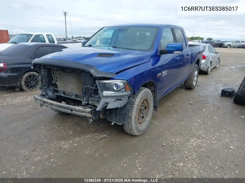 2014 Ram 1500 Sport VIN: 1C6RR7UT3ES385017 Lot: 12362338