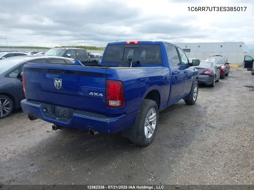 2014 Ram 1500 Sport VIN: 1C6RR7UT3ES385017 Lot: 12362338