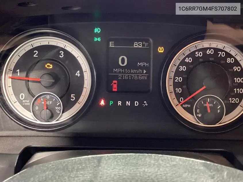 2015 Ram 1500 Slt VIN: 1C6RR7GM4FS707802 Lot: 42260610