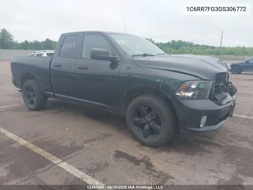 2016 Ram 1500 St VIN: 1C6RR7FG3GS306772 Lot: 12347808