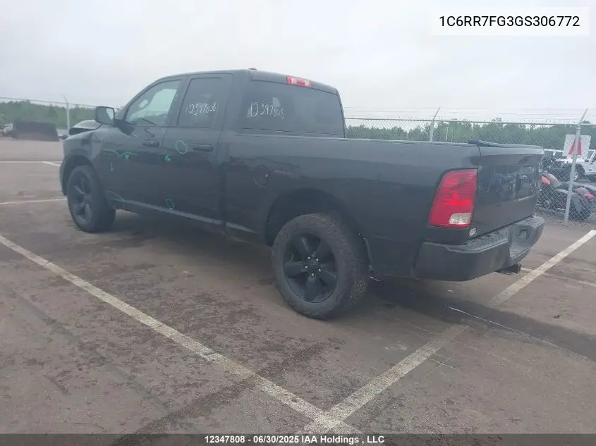 2016 Ram 1500 St VIN: 1C6RR7FG3GS306772 Lot: 12347808