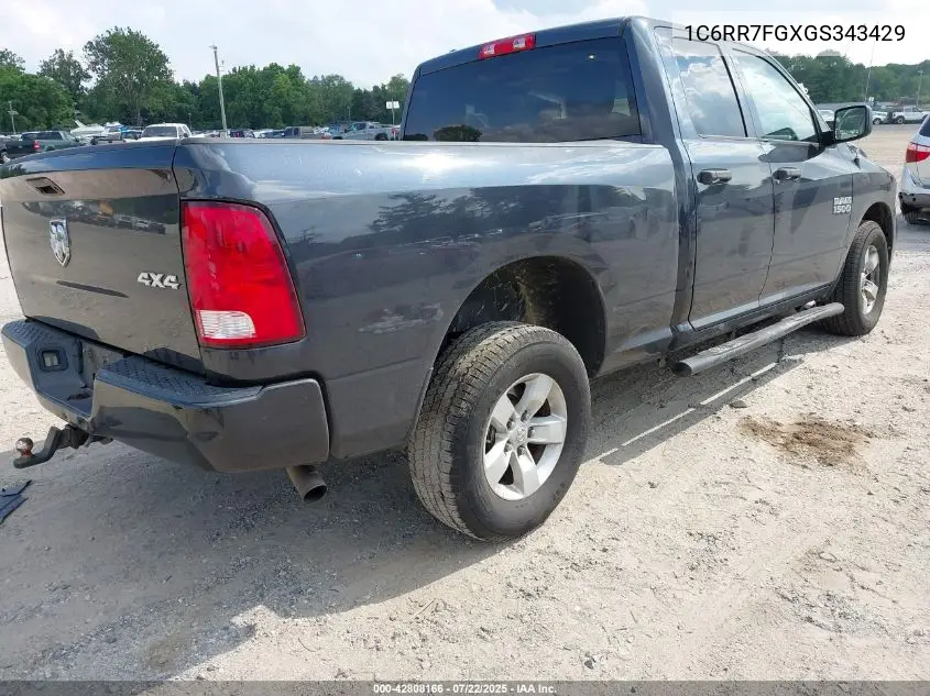2016 Ram 1500 Express VIN: 1C6RR7FGXGS343429 Lot: 42808166