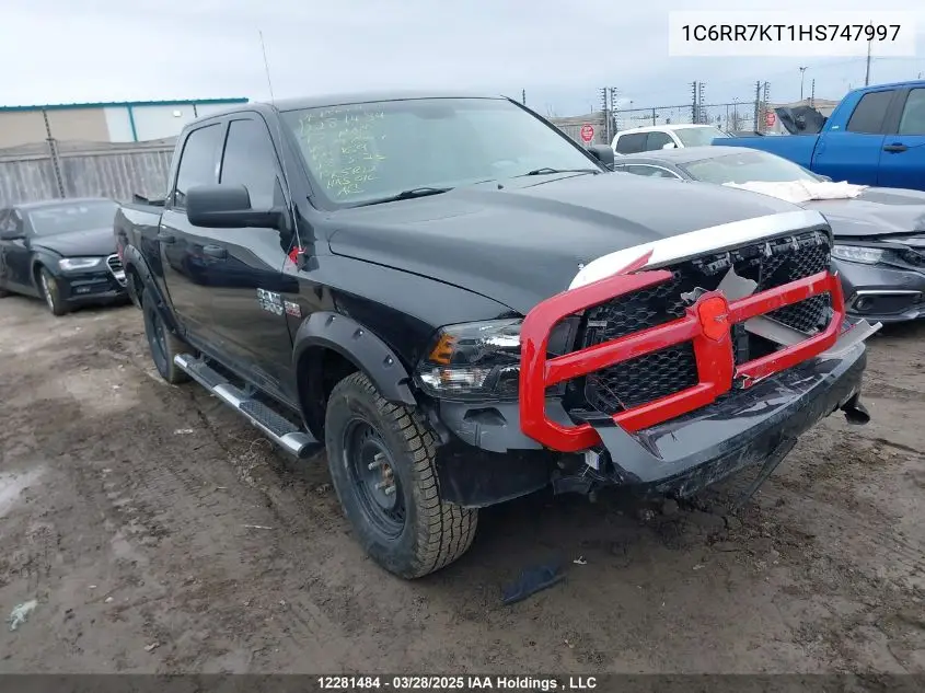 2017 Ram 1500 St VIN: 1C6RR7KT1HS747997 Lot: 12281484