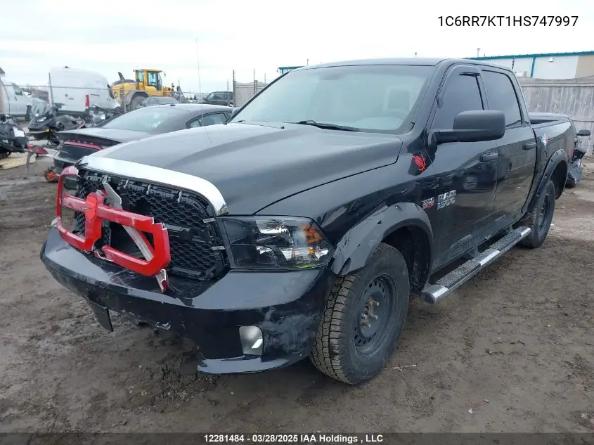 2017 Ram 1500 St VIN: 1C6RR7KT1HS747997 Lot: 12281484