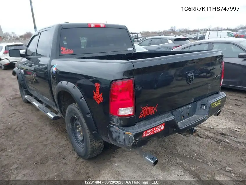 2017 Ram 1500 St VIN: 1C6RR7KT1HS747997 Lot: 12281484