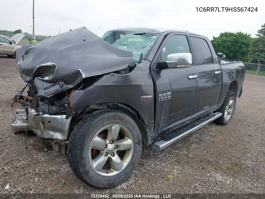2017 Ram 1500 Slt VIN: 1C6RR7LT9HS567424 Lot: 12329452