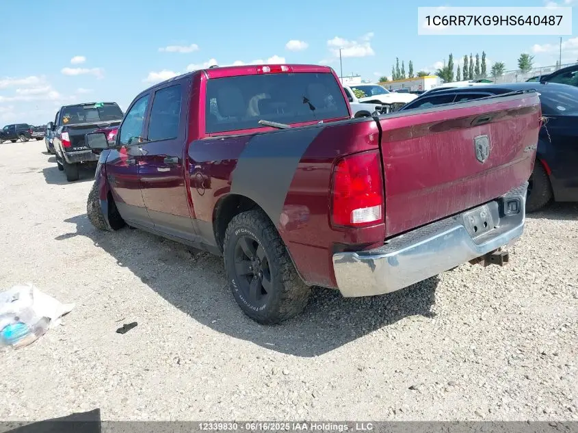 2017 Ram 1500 St VIN: 1C6RR7KG9HS640487 Lot: 12339830X