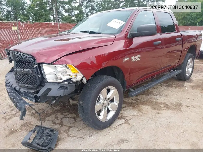 2017 Ram 1500 VIN: 3C6RR7KT8HG640887 Lot: 42643794