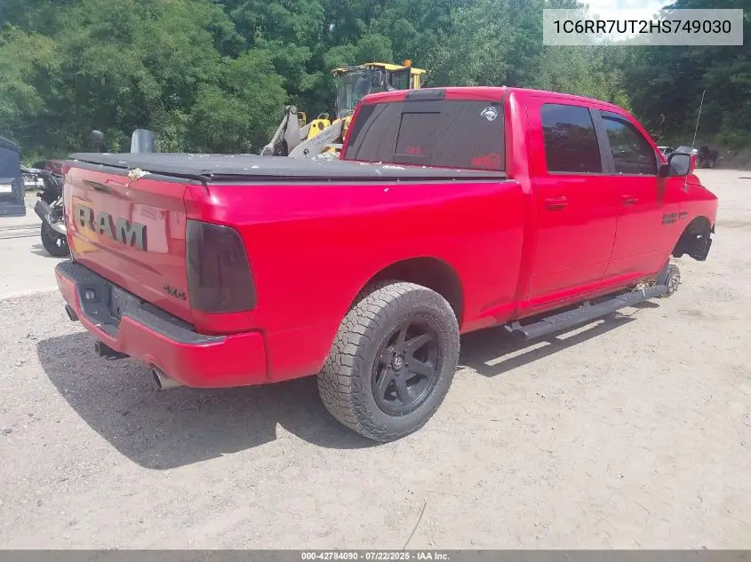 2017 Ram 1500 Night 4X4 6'4 Box VIN: 1C6RR7UT2HS749030 Lot: 42784090