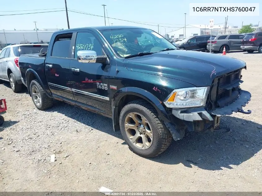 2017 Ram 1500 Laramie 4X4 5'7 Box VIN: 1C6RR7NTXHS760047 Lot: 42801734