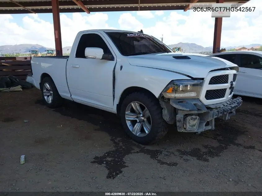 2017 Ram 1500 Sport 4X2 6'4 Box VIN: 3C6JR6CT7HG542567 Lot: 42809638
