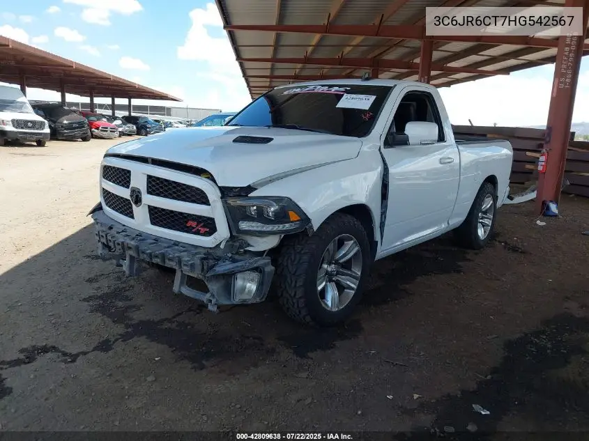 2017 Ram 1500 Sport 4X2 6'4 Box VIN: 3C6JR6CT7HG542567 Lot: 42809638