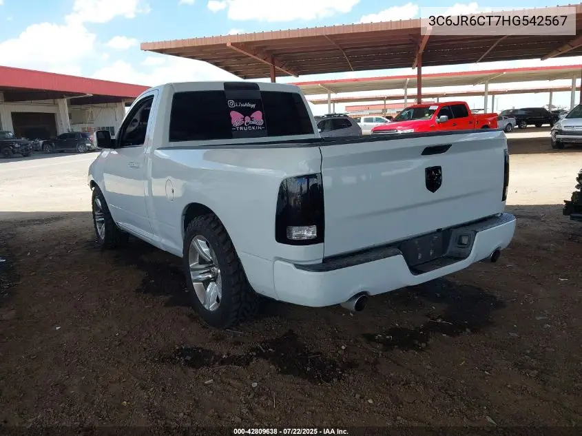 2017 Ram 1500 Sport 4X2 6'4 Box VIN: 3C6JR6CT7HG542567 Lot: 42809638