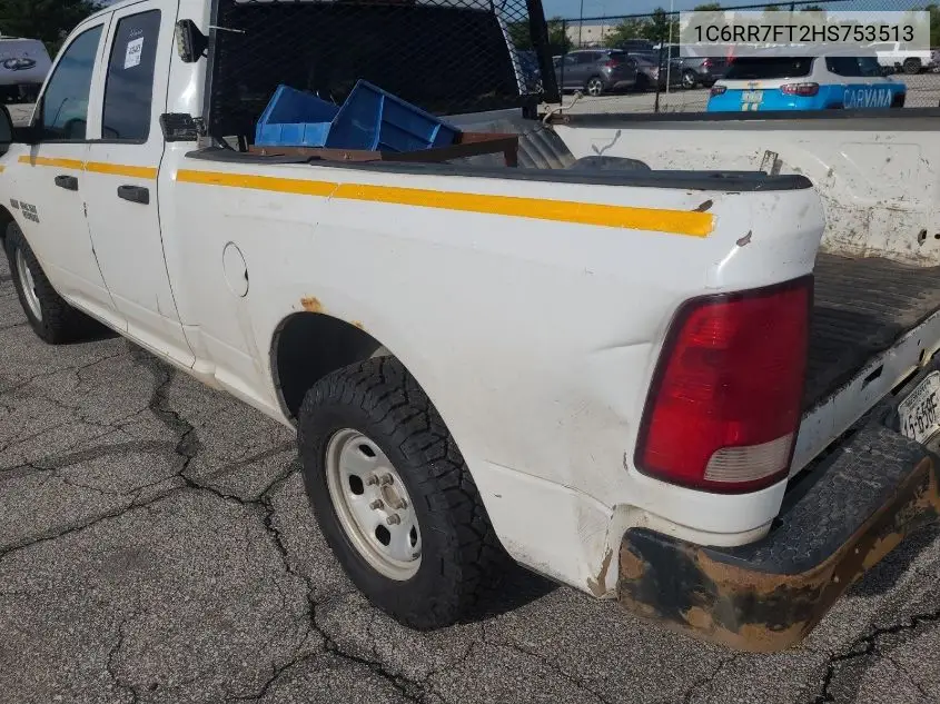 1C6RR7FT2HS753513 2017 Ram 1500 Tradesman 4X4 6'4 Box