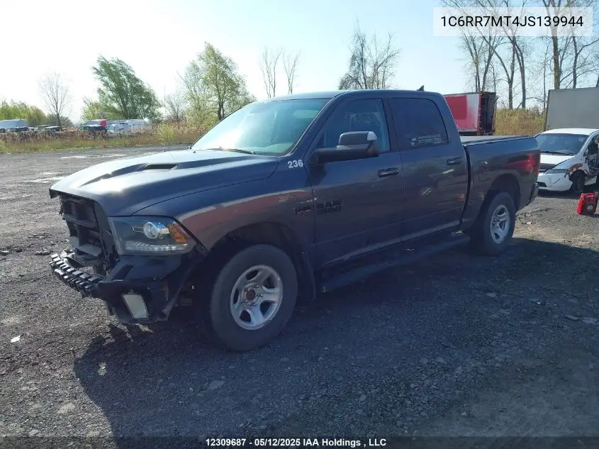 2018 Ram 1500 Sport VIN: 1C6RR7MT4JS139944 Lot: 12309687