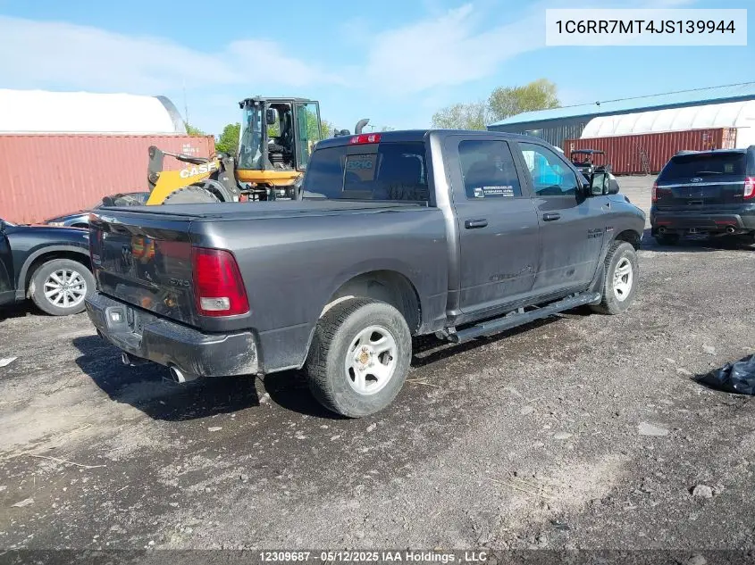 2018 Ram 1500 Sport VIN: 1C6RR7MT4JS139944 Lot: 12309687