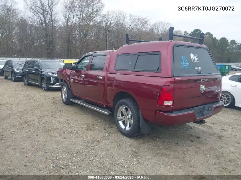 2018 Ram 1500 Express 4X4 5'7 Box VIN: 3C6RR7KT0JG270072 Lot: 41860086
