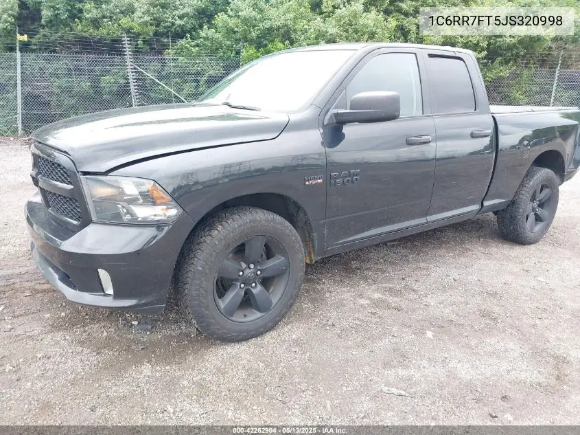 2018 Ram 1500 Express 4X4 6'4 Box VIN: 1C6RR7FT5JS320998 Lot: 42262904