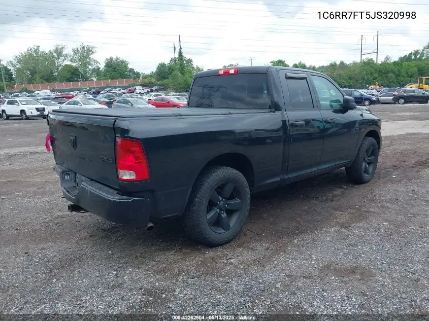 2018 Ram 1500 Express 4X4 6'4 Box VIN: 1C6RR7FT5JS320998 Lot: 42262904