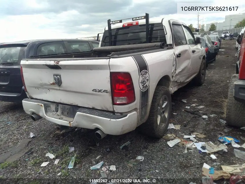 2019 Ram 1500 Classic Tradesman VIN: 1C6RR7KT5KS621617 Lot: 11552262
