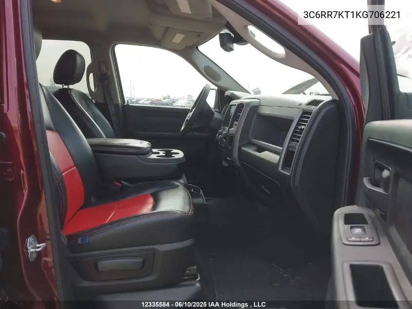 2019 Ram 1500 Classic Tradesman VIN: 3C6RR7KT1KG706221 Lot: 12335584