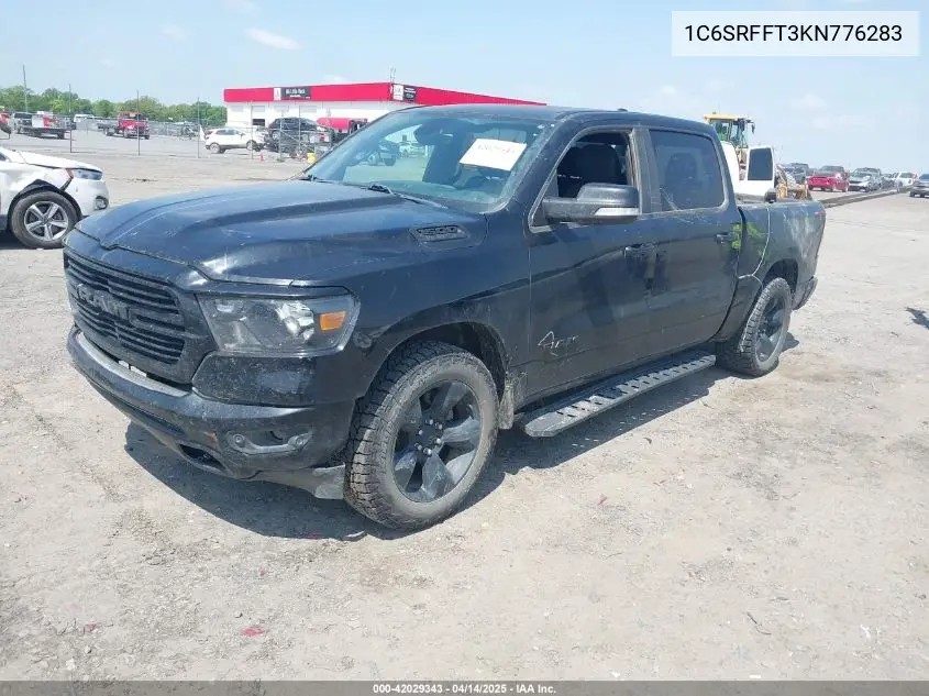 2019 Ram 1500 Big Horn/Lone Star 4X4 5'7 Box VIN: 1C6SRFFT3KN776283 Lot: 42029343