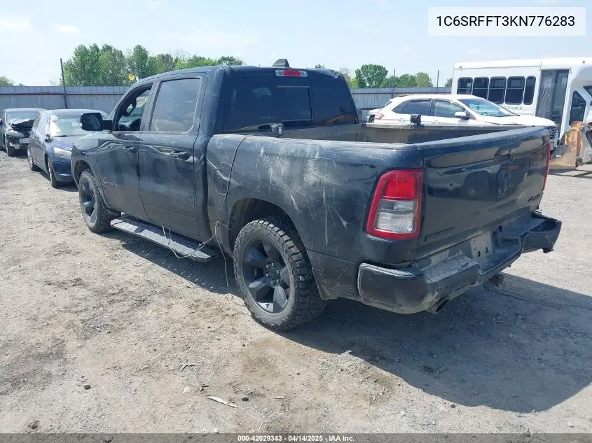 2019 Ram 1500 Big Horn/Lone Star 4X4 5'7 Box VIN: 1C6SRFFT3KN776283 Lot: 42029343