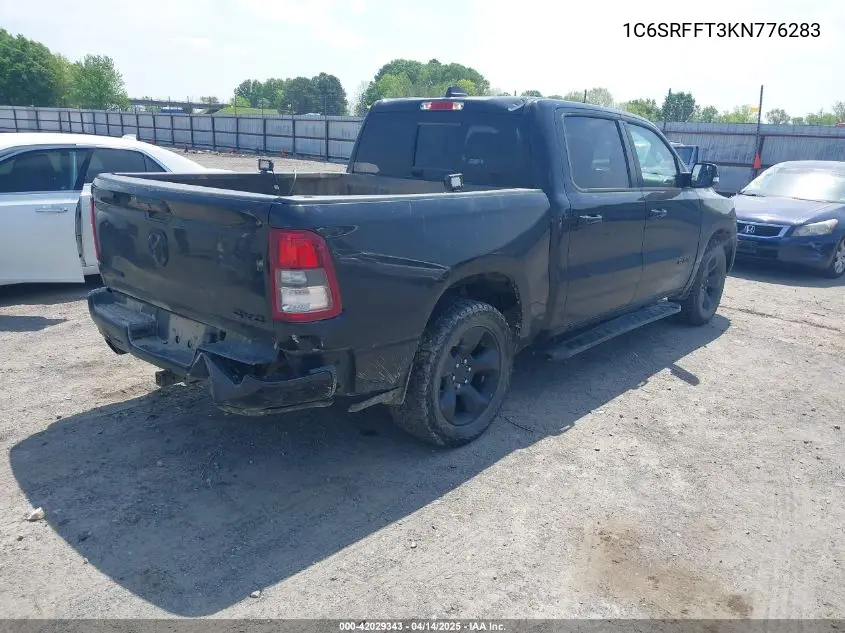 2019 Ram 1500 Big Horn/Lone Star 4X4 5'7 Box VIN: 1C6SRFFT3KN776283 Lot: 42029343
