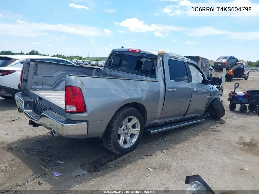 2019 Ram 1500 Classic Lone Star Silver 4X2 5'7 Box VIN: 1C6RR6LT4KS604798 Lot: 42252410