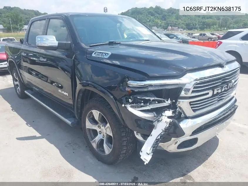 2019 Ram 1500 Laramie 4X4 5'7 Box VIN: 1C6SRFJT2KN638175 Lot: 42640511