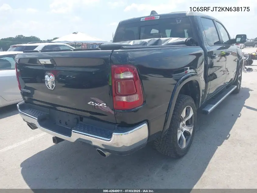 2019 Ram 1500 Laramie 4X4 5'7 Box VIN: 1C6SRFJT2KN638175 Lot: 42640511