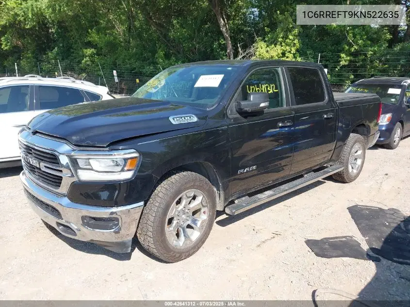 2019 Ram 1500 Big Horn/Lone Star 4X2 5'7 Box VIN: 1C6RREFT9KN522635 Lot: 42641312