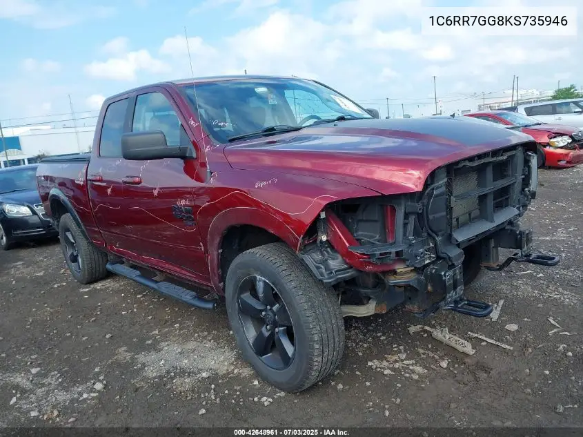 2019 Ram 1500 Classic Warlock 4X4 6'4 Box VIN: 1C6RR7GG8KS735946 Lot: 42648961