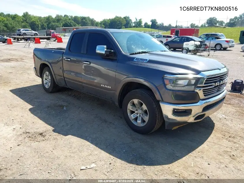 2019 Ram 1500 Laramie 4X2 6'4 Box VIN: 1C6RREDT7KN800516 Lot: 42658487