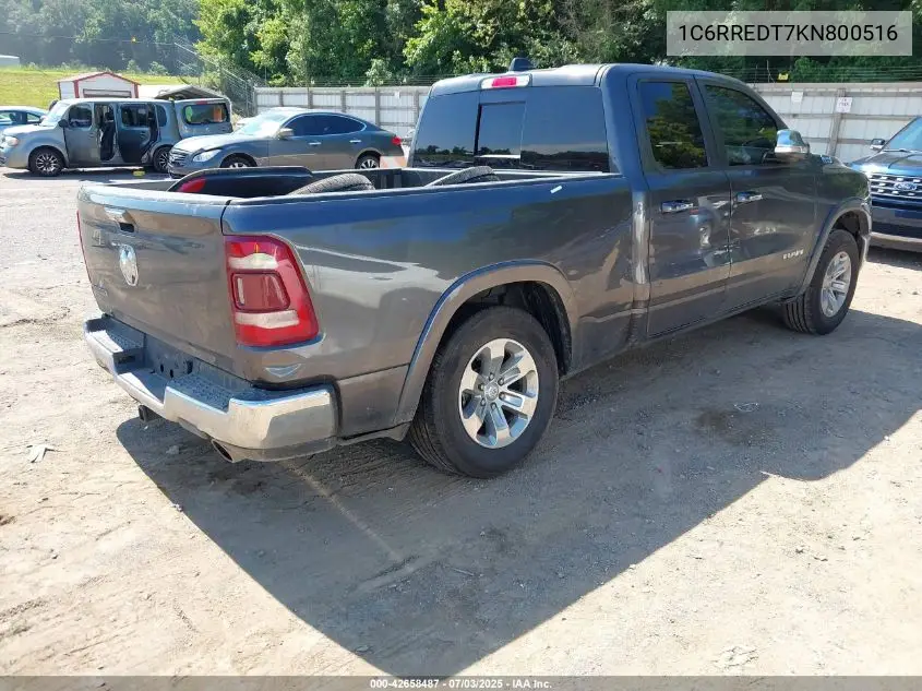 2019 Ram 1500 Laramie 4X2 6'4 Box VIN: 1C6RREDT7KN800516 Lot: 42658487