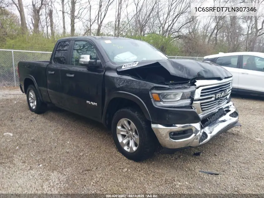 2020 Ram 1500 Laramie 4X4 6'4 Box VIN: 1C6SRFDT7LN307346 Lot: 42010282