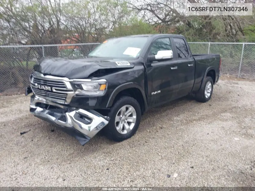 2020 Ram 1500 Laramie 4X4 6'4 Box VIN: 1C6SRFDT7LN307346 Lot: 42010282