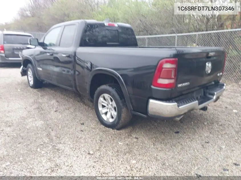2020 Ram 1500 Laramie 4X4 6'4 Box VIN: 1C6SRFDT7LN307346 Lot: 42010282