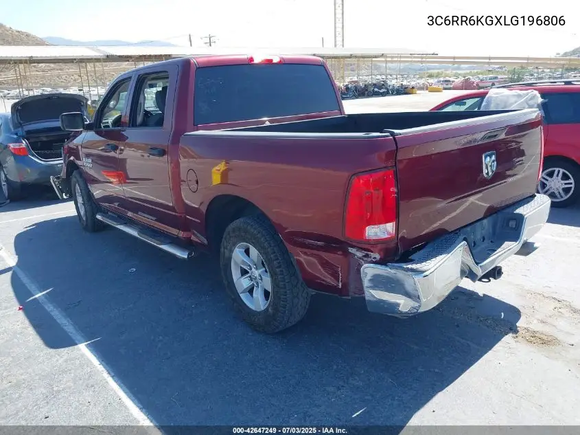 2020 Ram 1500 Classic Tradesman 4X2 5'7 Box VIN: 3C6RR6KGXLG196806 Lot: 42647249